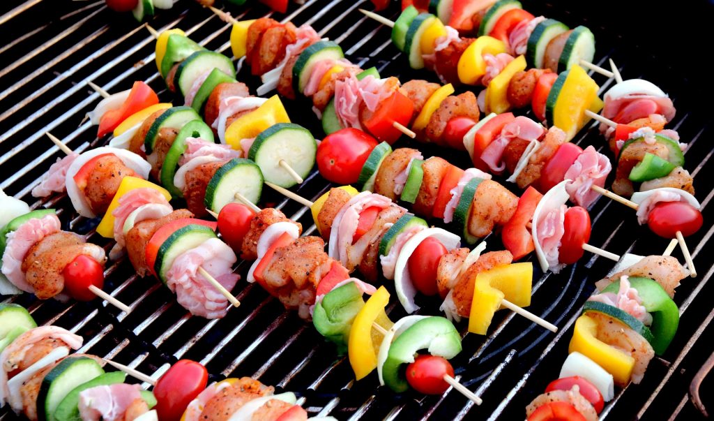 BBQ, skewers, barbecue, vegetables, grill, grilled vegetables